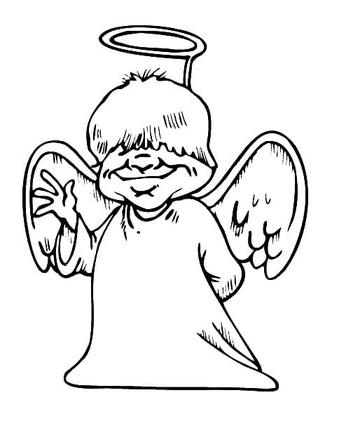 Friendly Angel coloring page