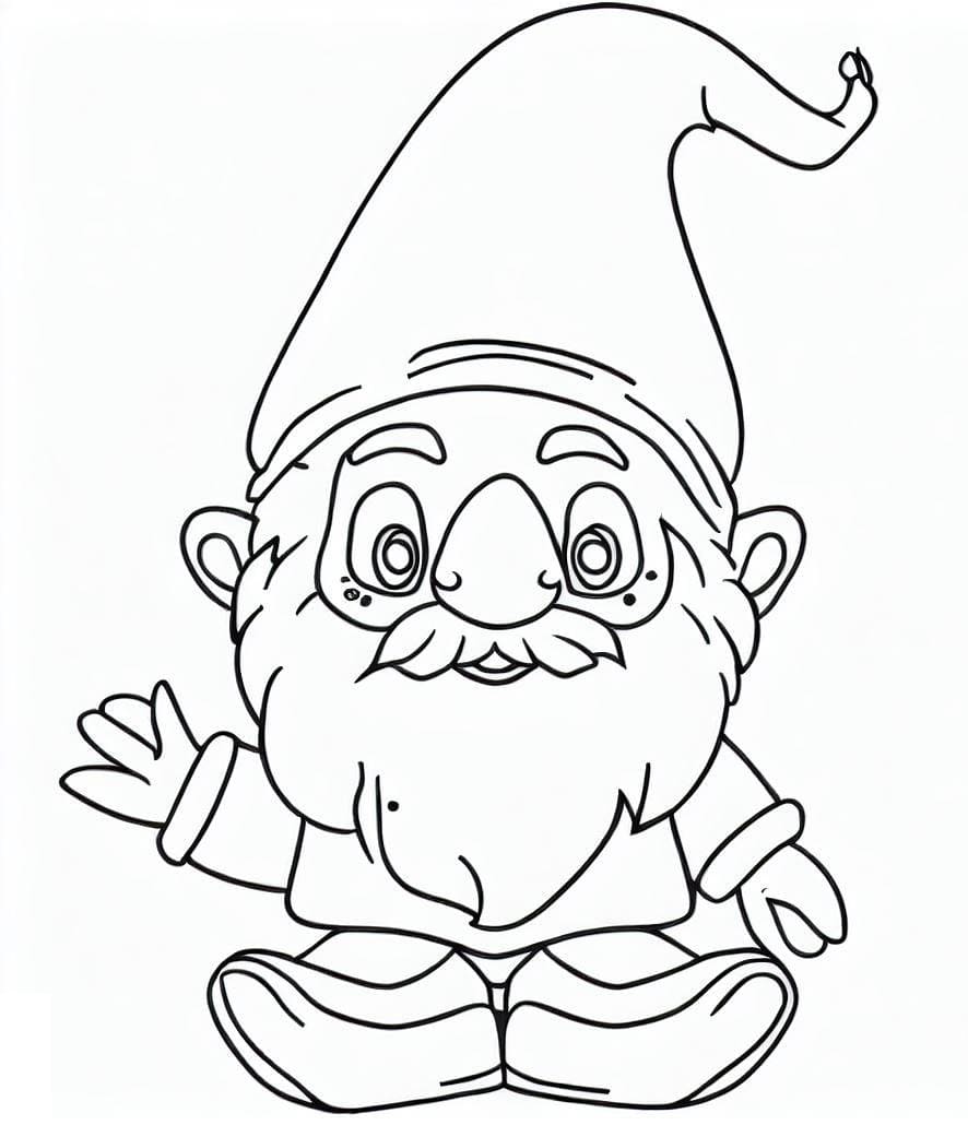 Gnome coloring pages - ColoringLib