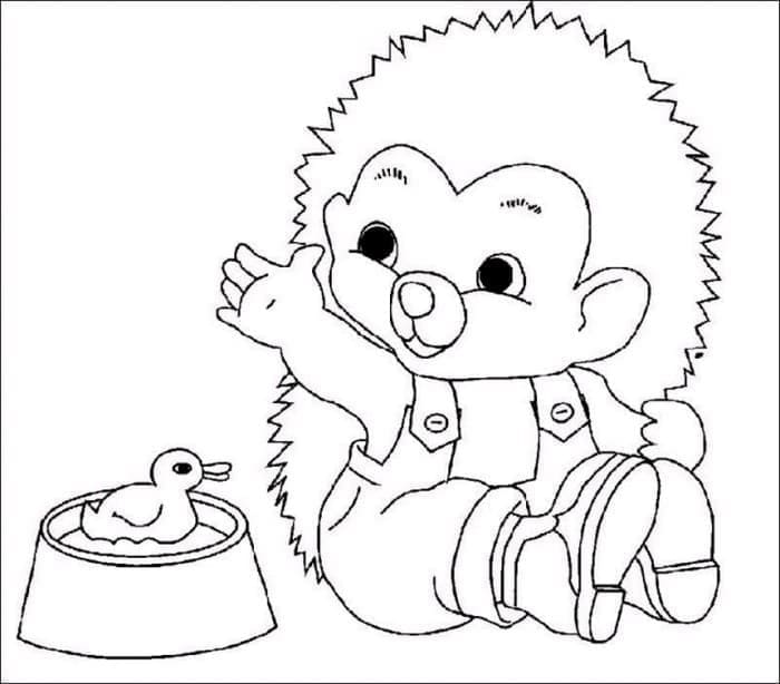 Friendly Hedgehog coloring page