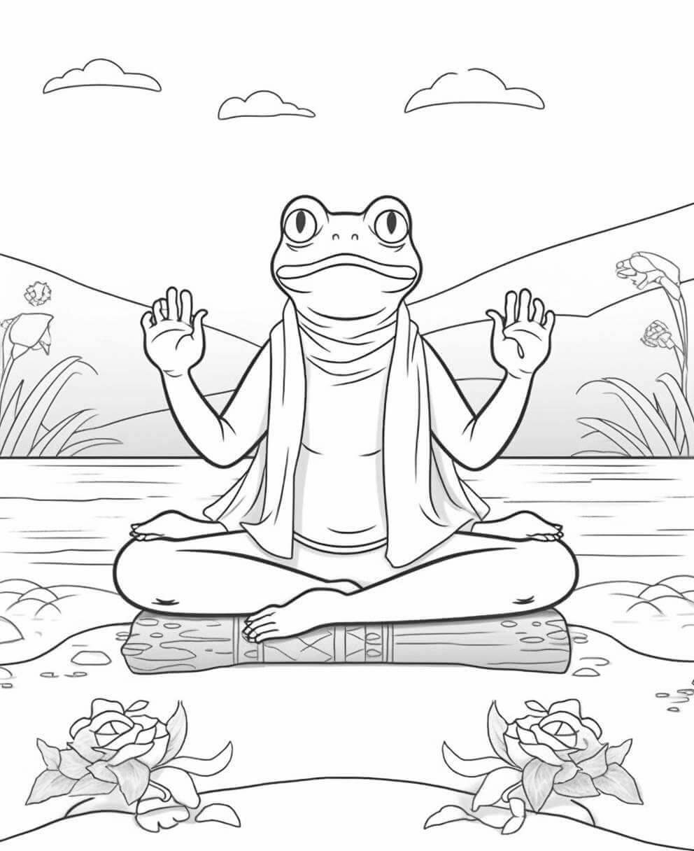 Frog Doing Yoga