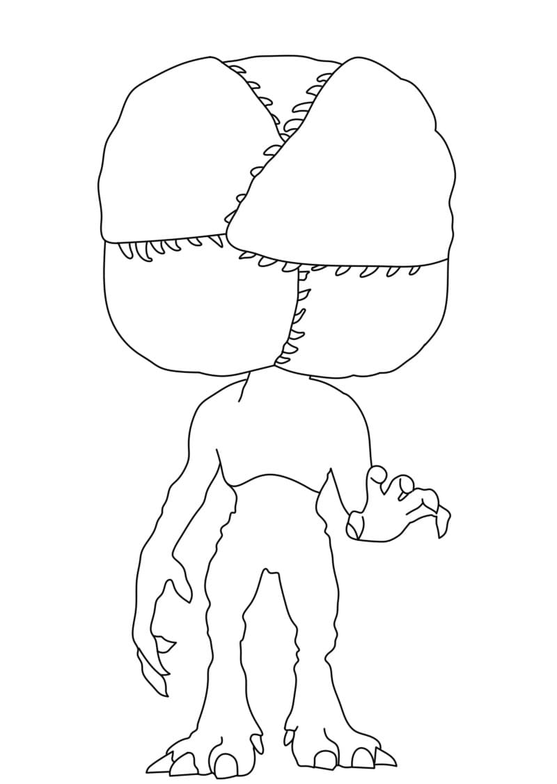 Funko Pop Demogorgon coloring page