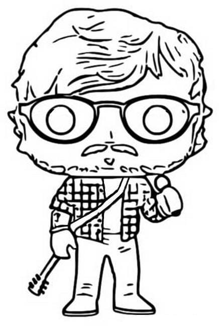 Funko Pop Ed Sheeran coloring page