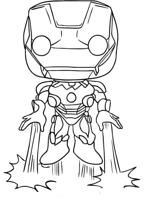 Funko Pop Iron Man coloring page