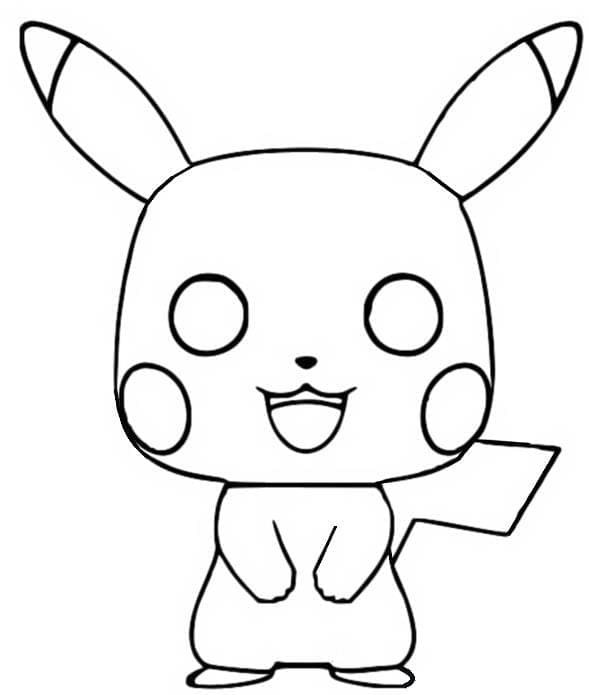 Funko Pop Pikachu coloring page