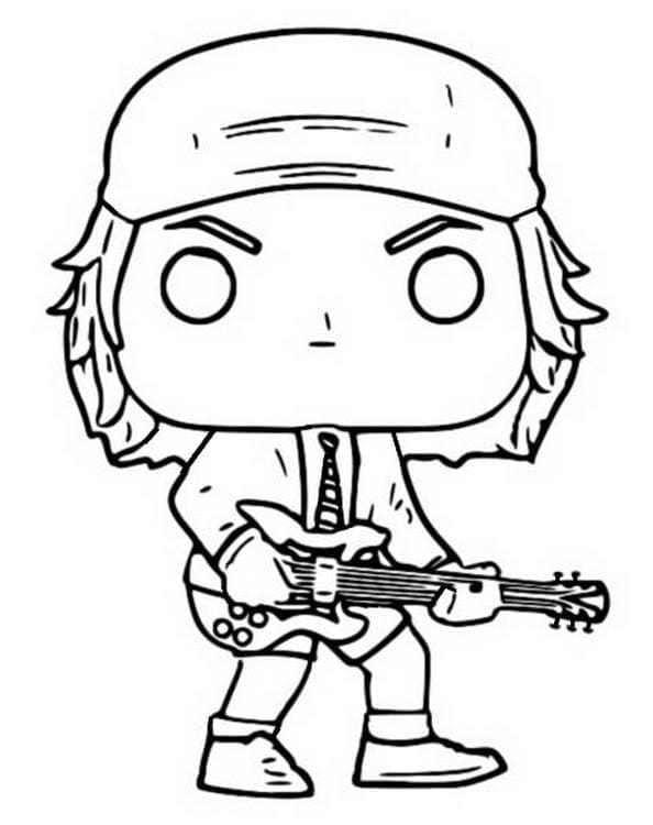 Funko Pop Rock coloring page