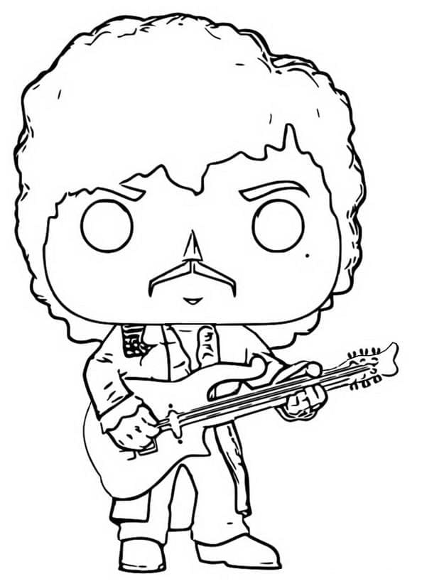 Funko Pop Rockstar coloring page