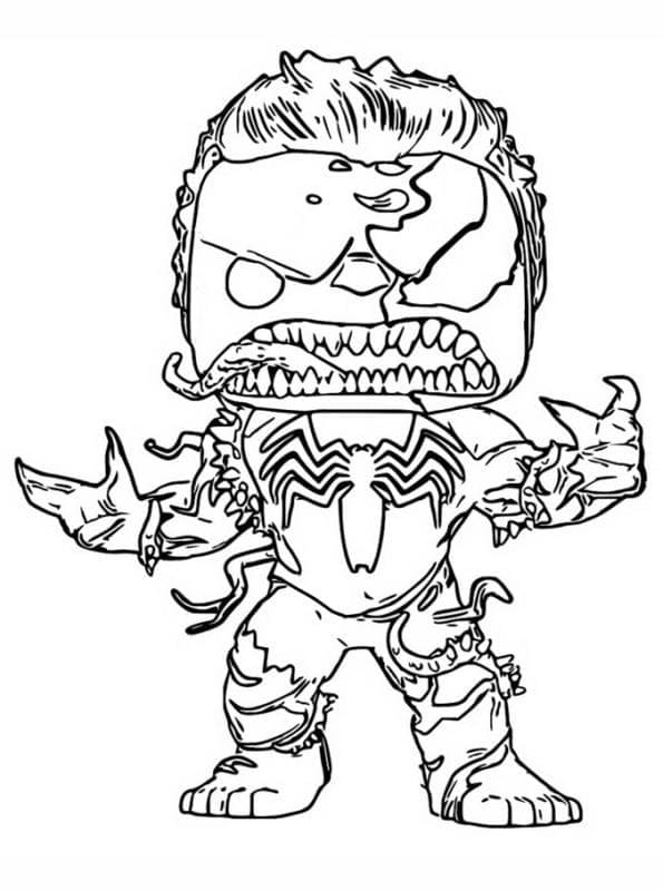 Funko Pop Venom coloring page