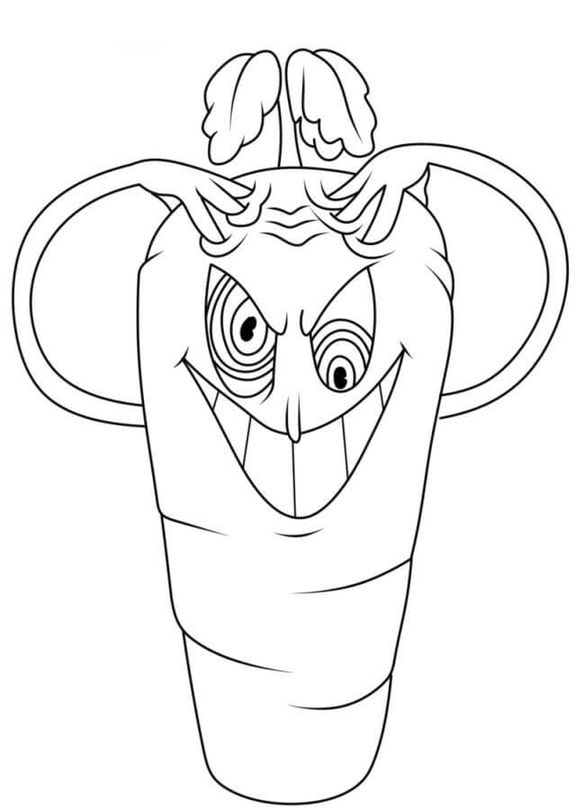 Funny Carrots coloring page