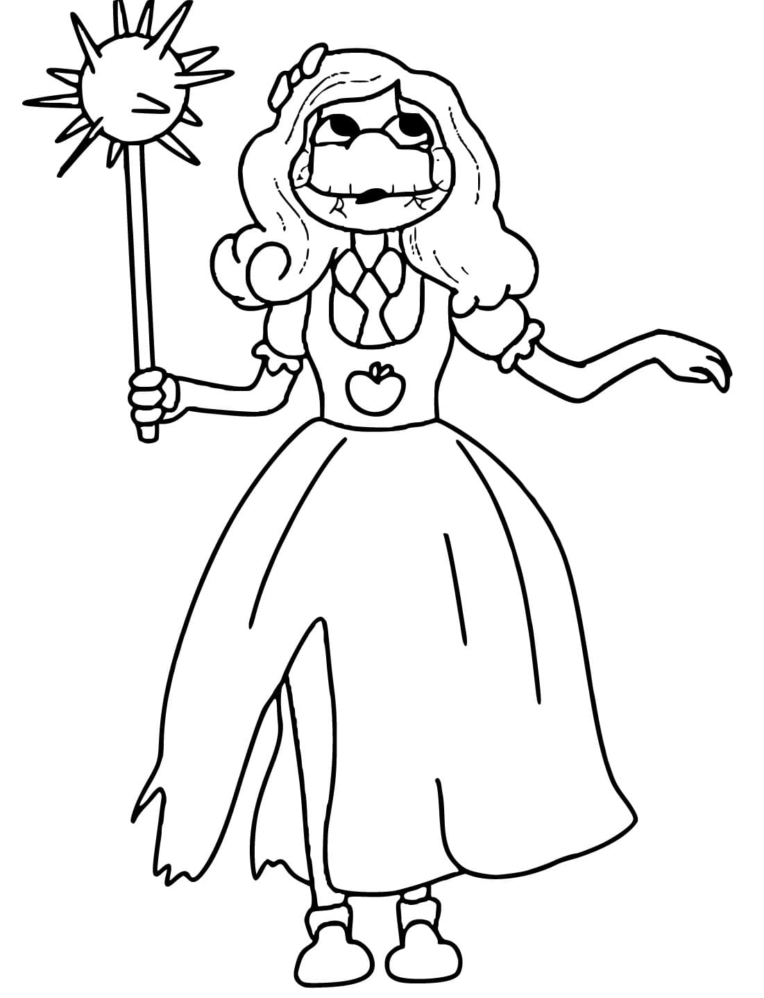 Funny Miss Delight coloring page