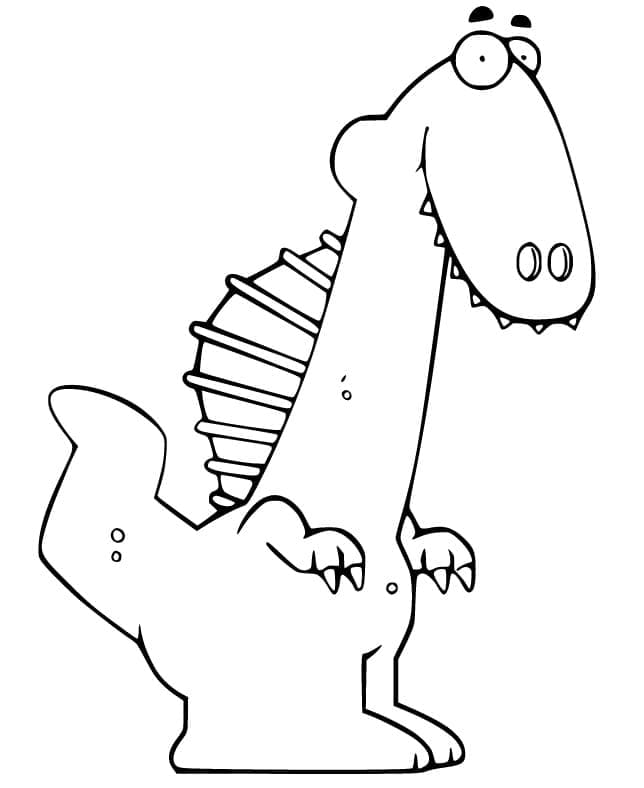 Funny Spinosaurus coloring page