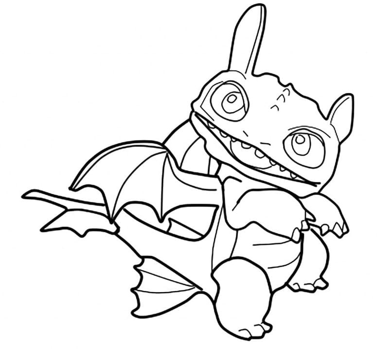 Funny Toothless coloring page