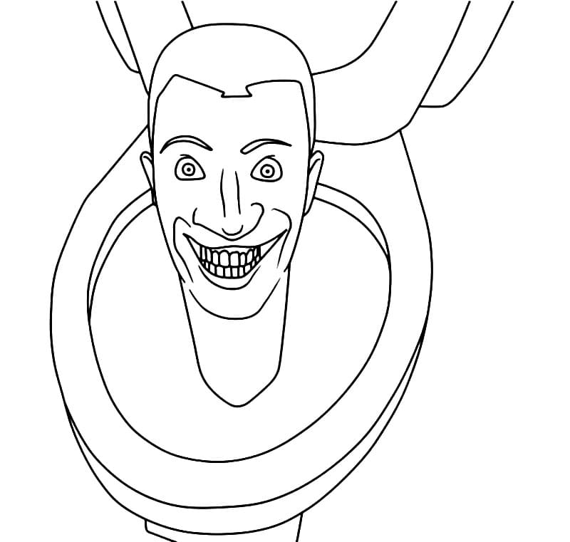 G-Man Skibidi Toilet coloring page