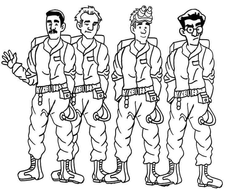 Ghostbusters Characters coloring page