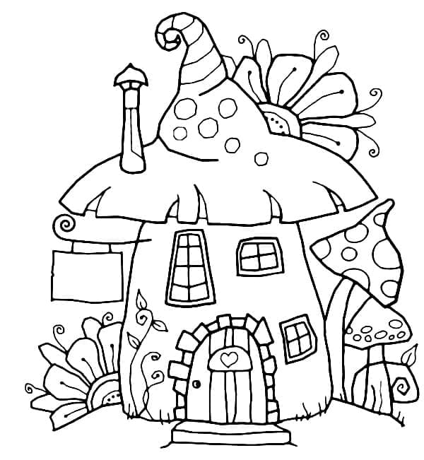 Gnome House coloring page