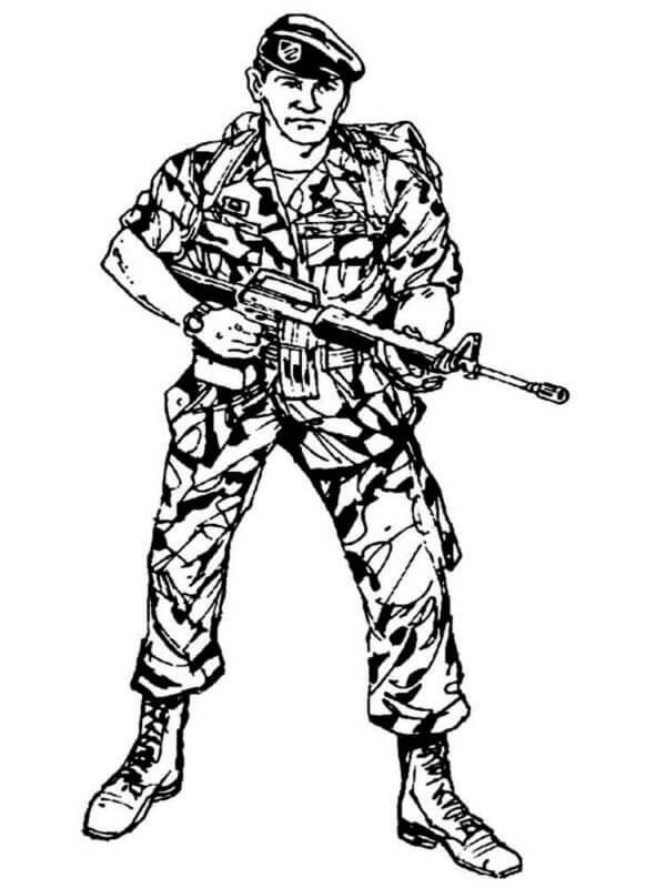 army man coloring page