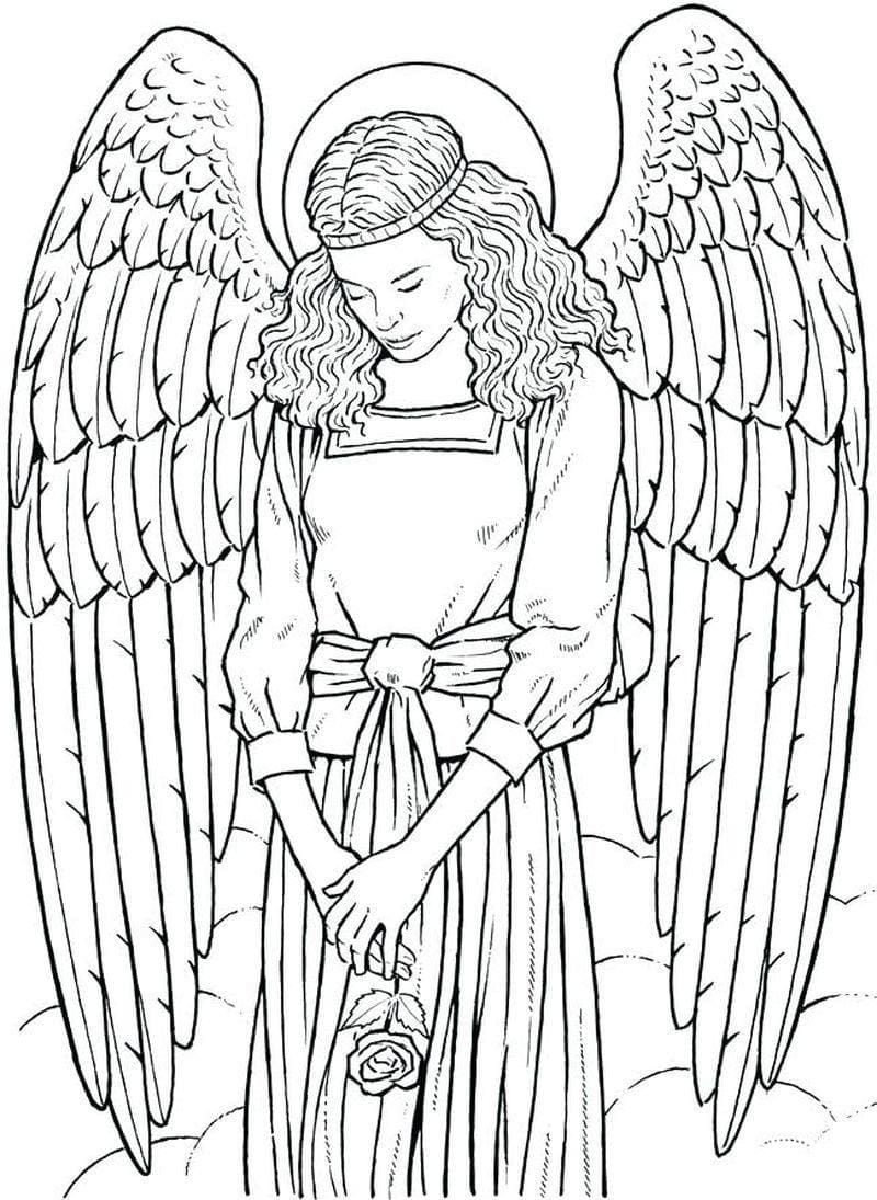 Gorgeous Angel coloring page - Download, Print or Color Online for Free