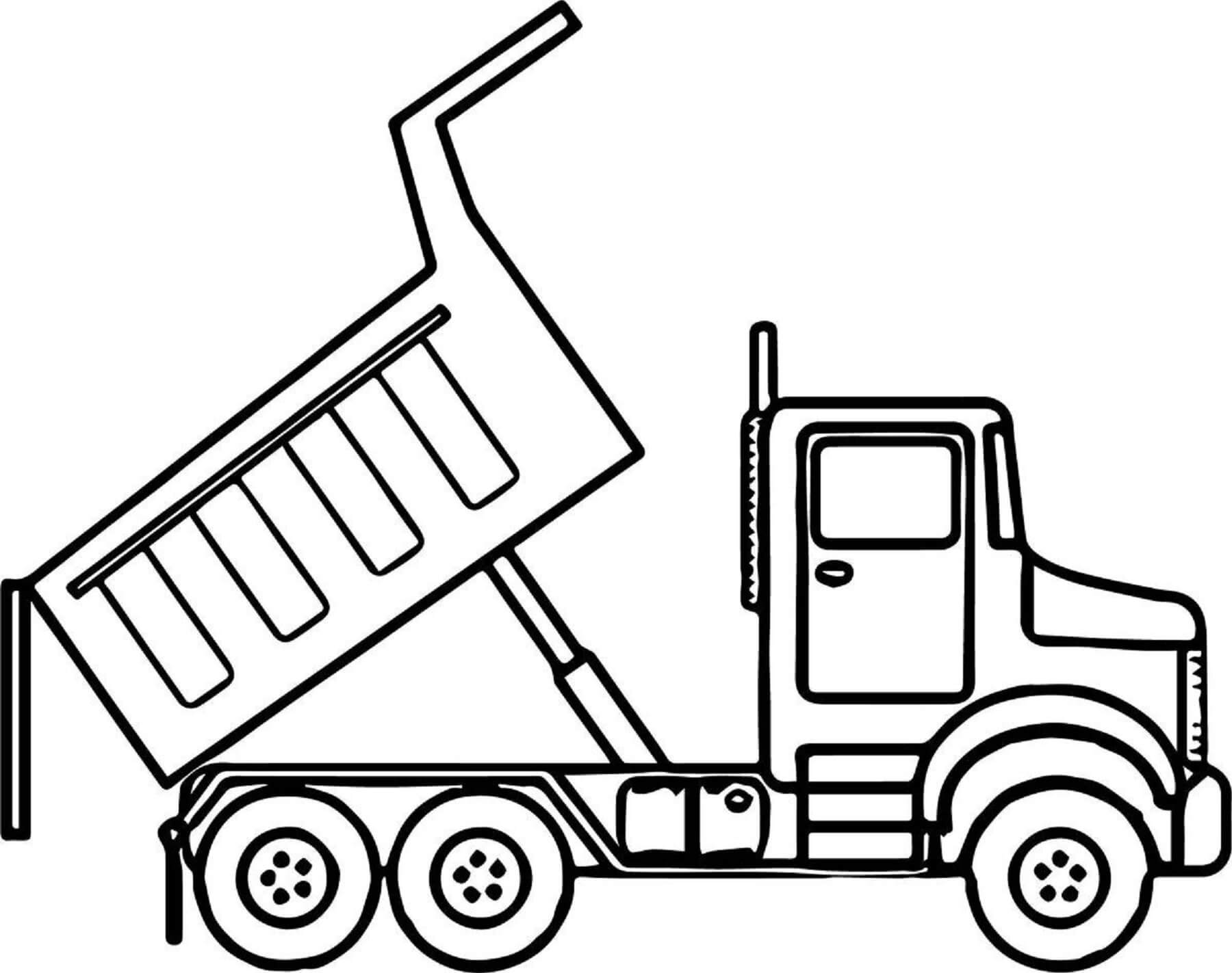 Great Dump Truck coloring page