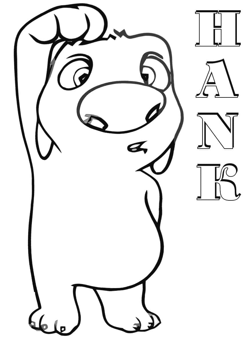 Hank from Talking Tom coloring page - Download, Print or Color
