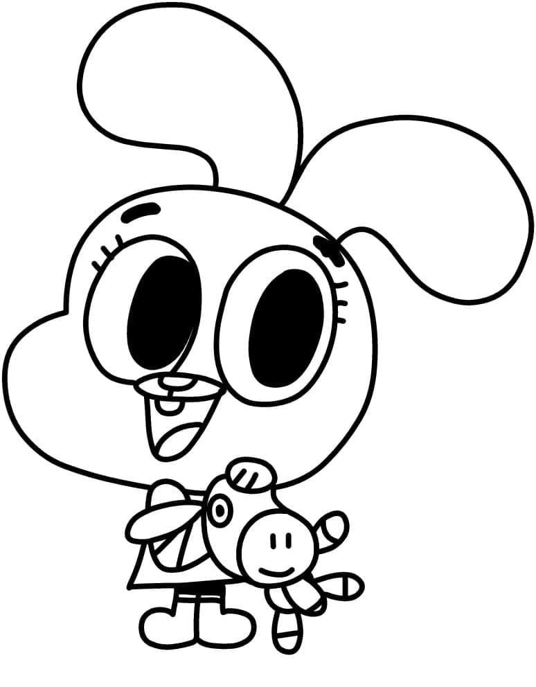 Happy Anais Watterson coloring page