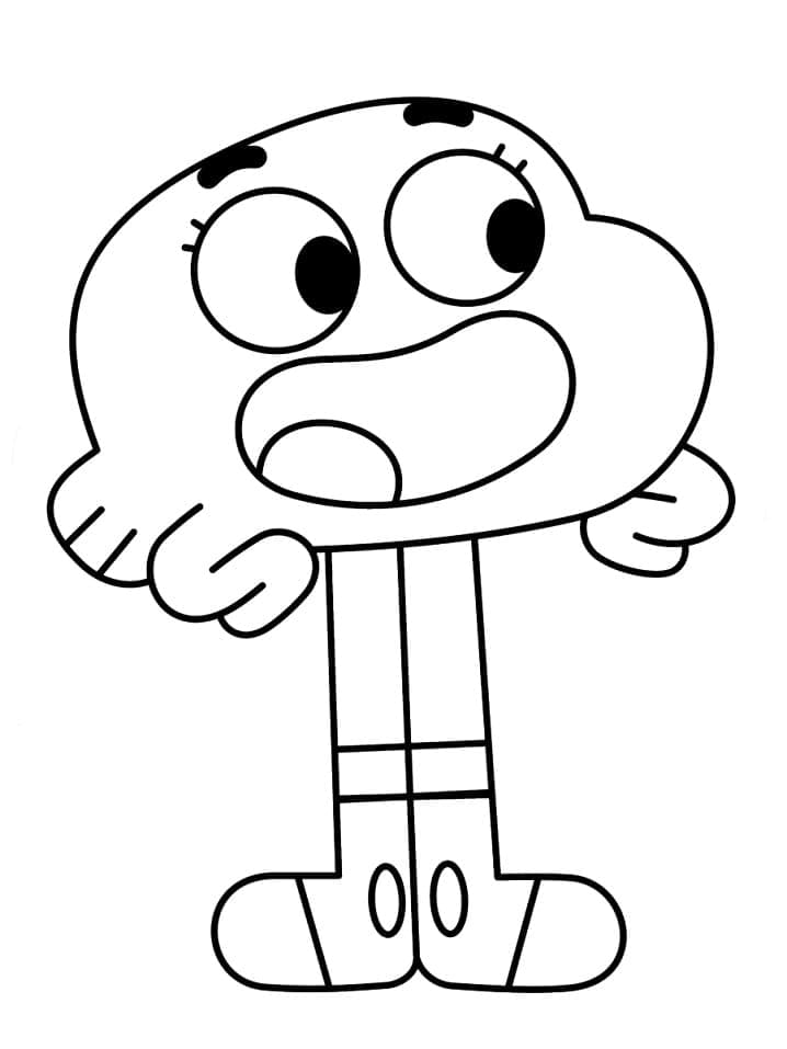 Happy Darwin Watterson coloring page