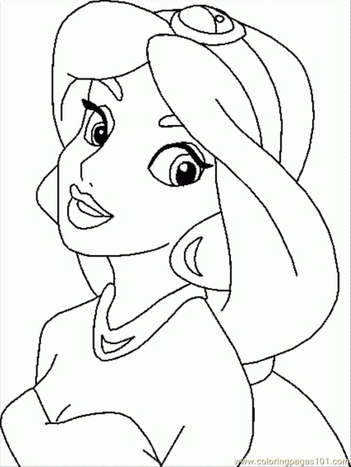 Happy Jasmine coloring page