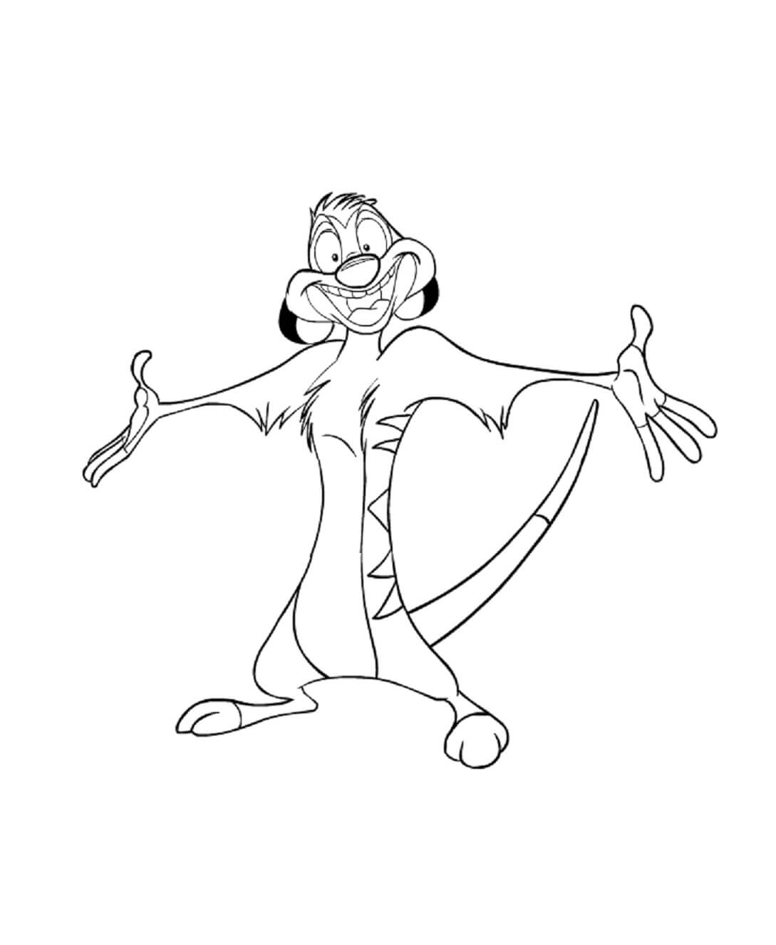 Happy Timon coloring page