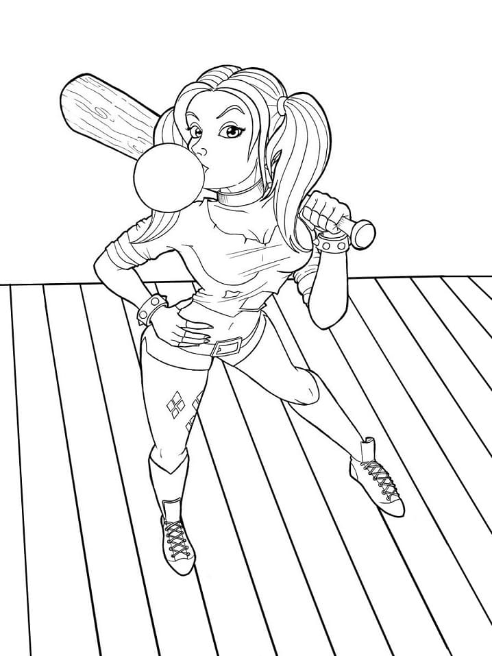 Harley Quinn is Cool coloring page