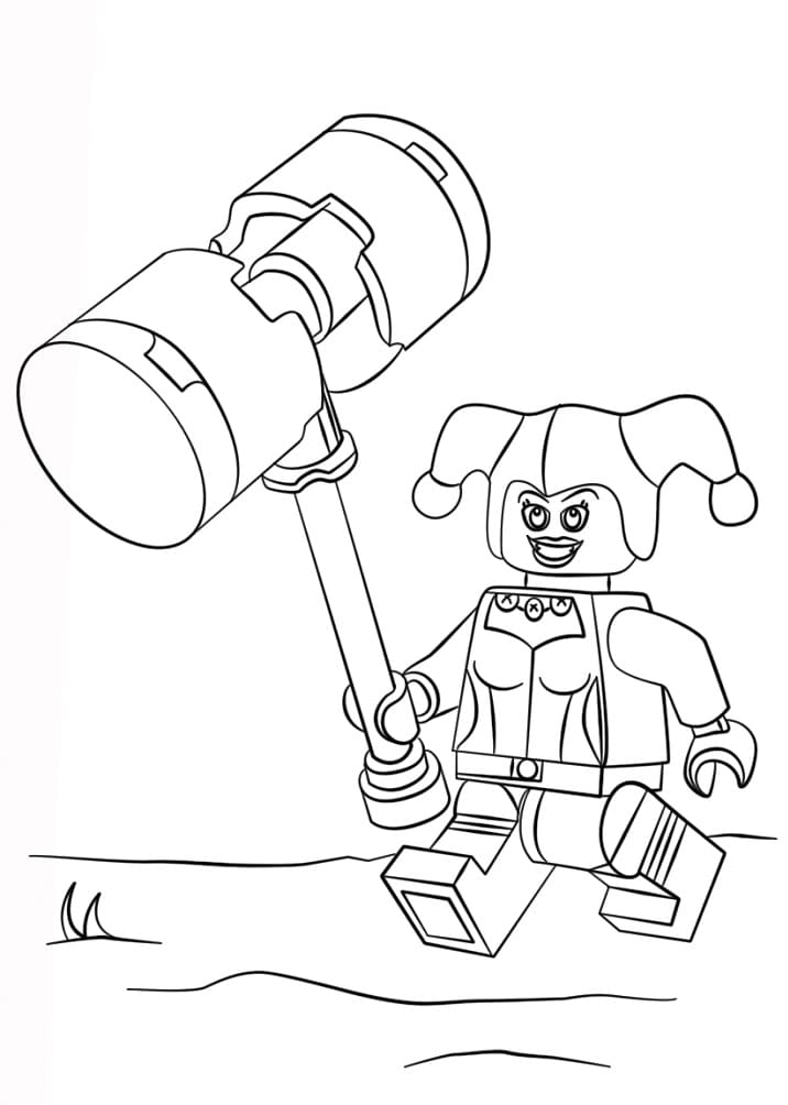 Harley Quinn Lego coloring page