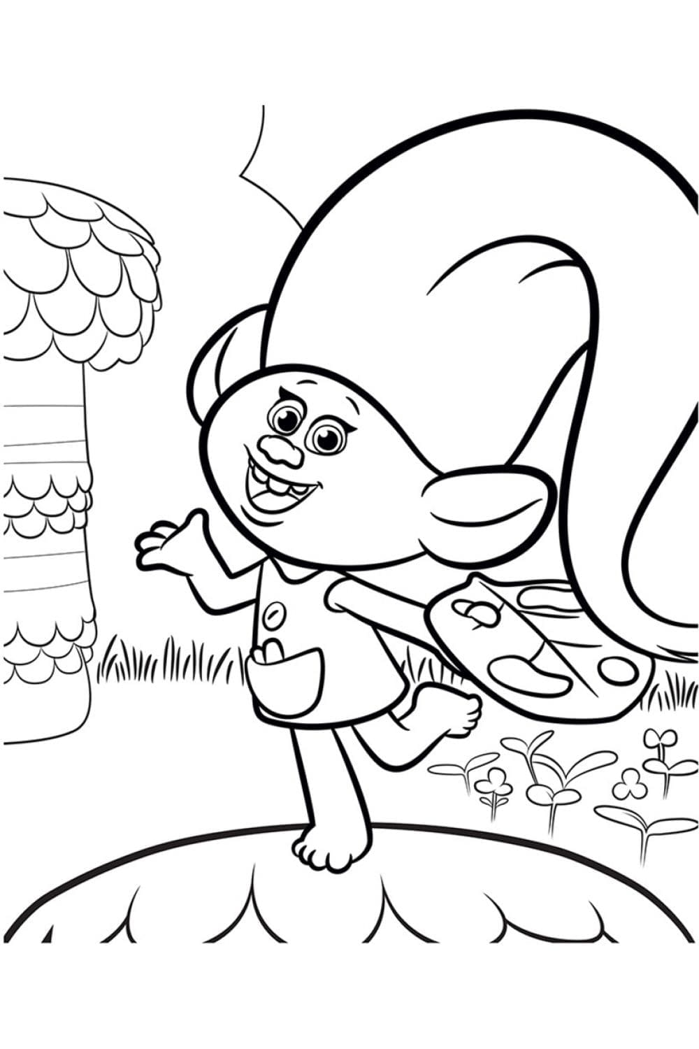 Harper from Trolls coloring page