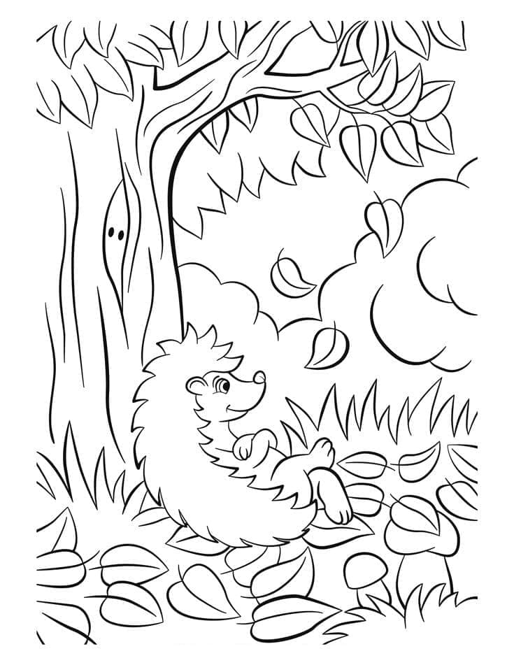 Hedgehog Under the Tree