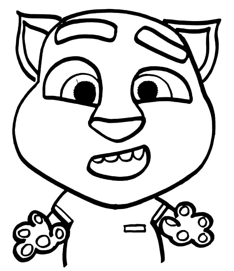 Hilarious Talking Tom coloring page