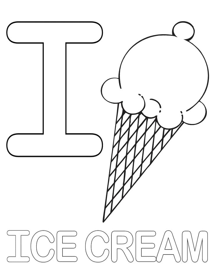 Ice Cream Letter I