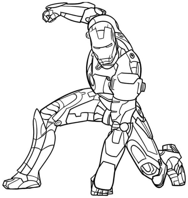 Iron Man Tech Suit coloring page