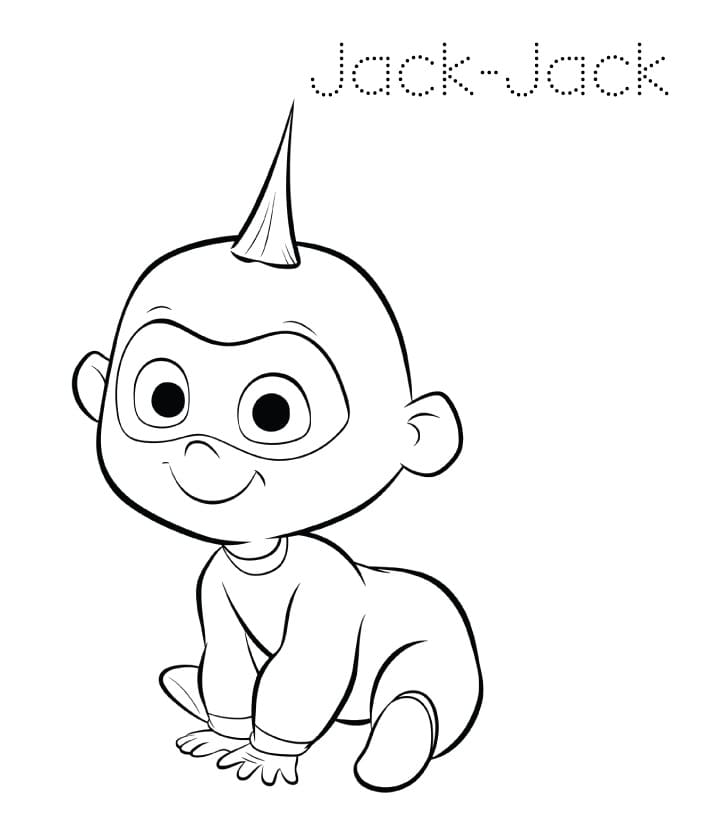 Jack-Jack Parr from The Incredibles coloring page