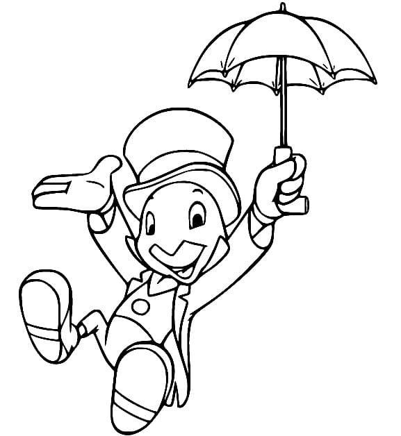 Jiminy Cricket from Pinocchio coloring page - Download, Print or Color ...