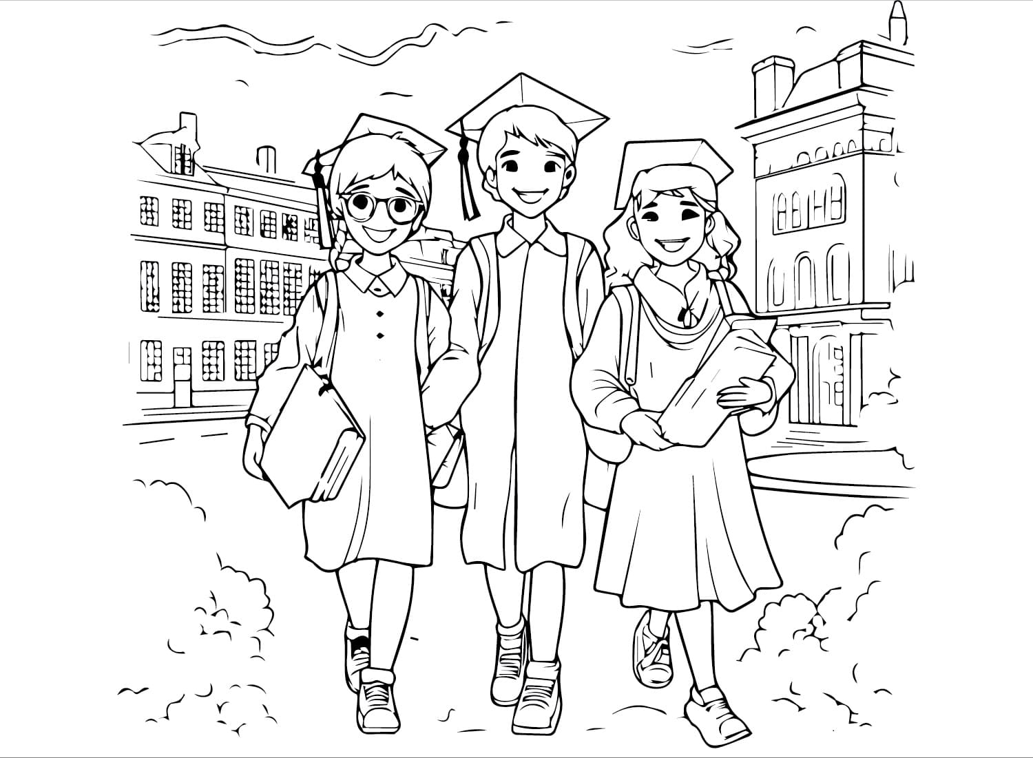 Last Day of School For Free coloring page Download, Print or Color