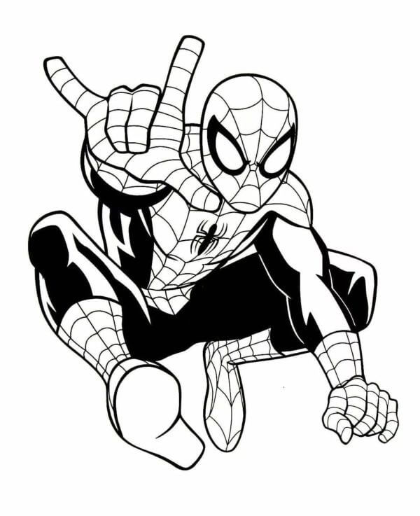 Legendary Spider-Man coloring page