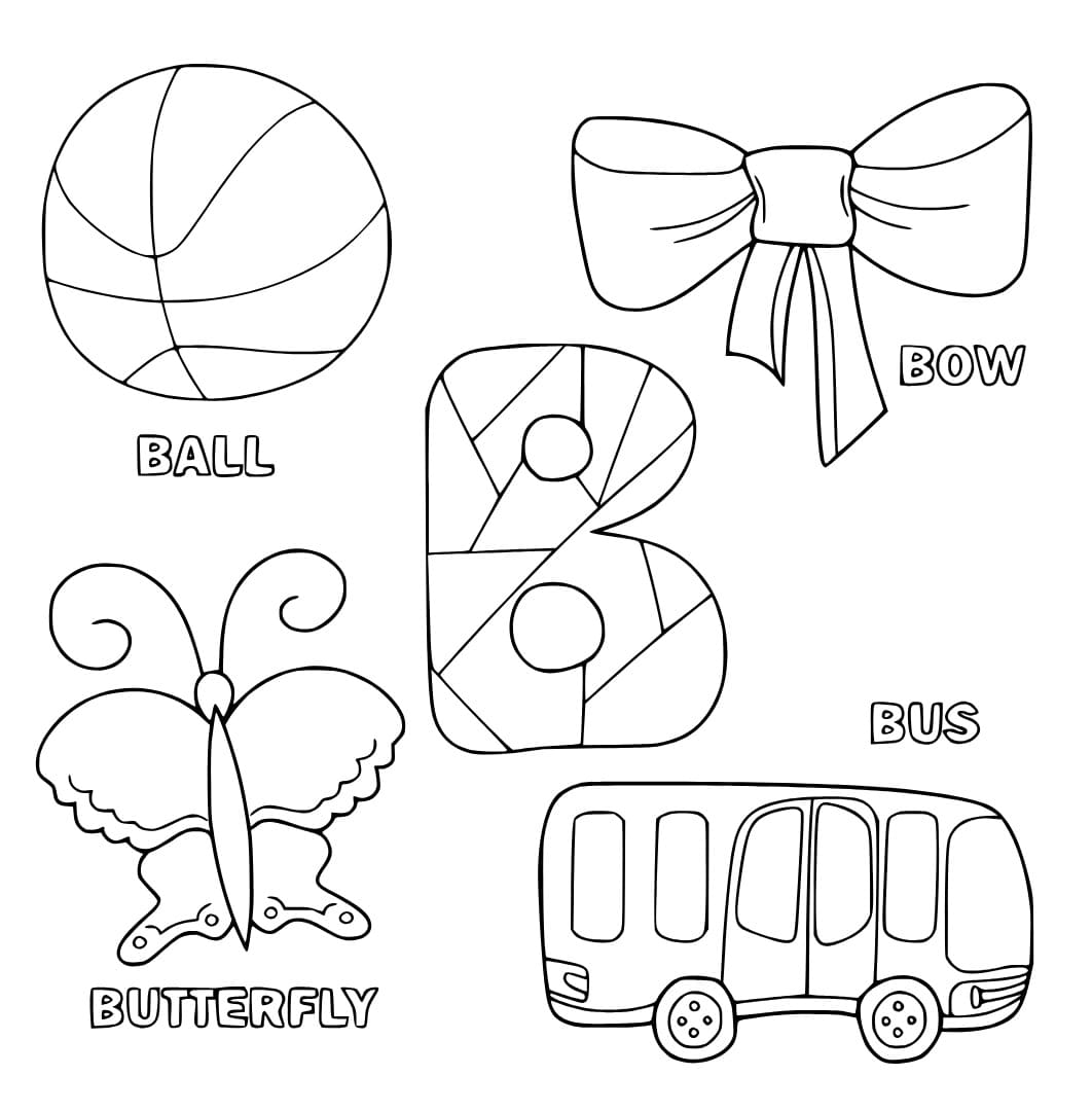 Letter B Image coloring page