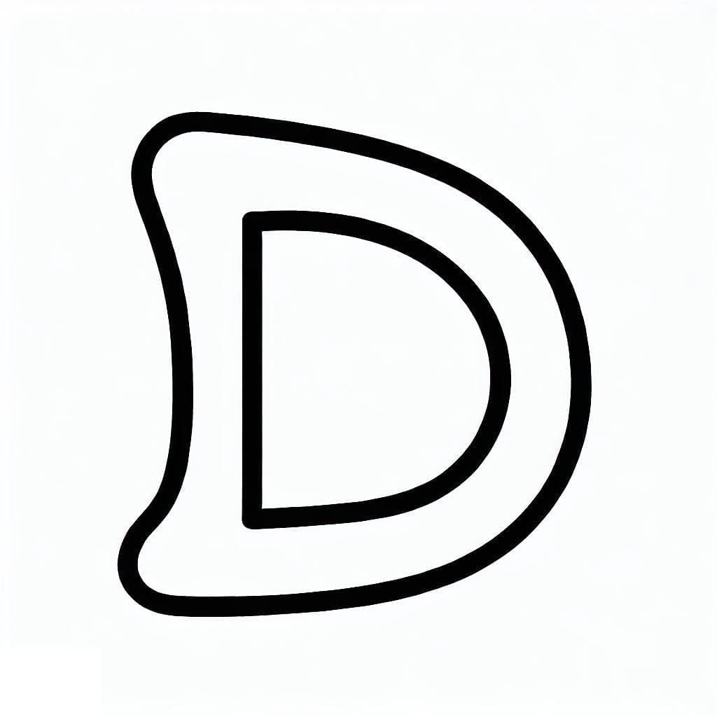 Letter D For Kids coloring page - Download, Print or Color Online for Free