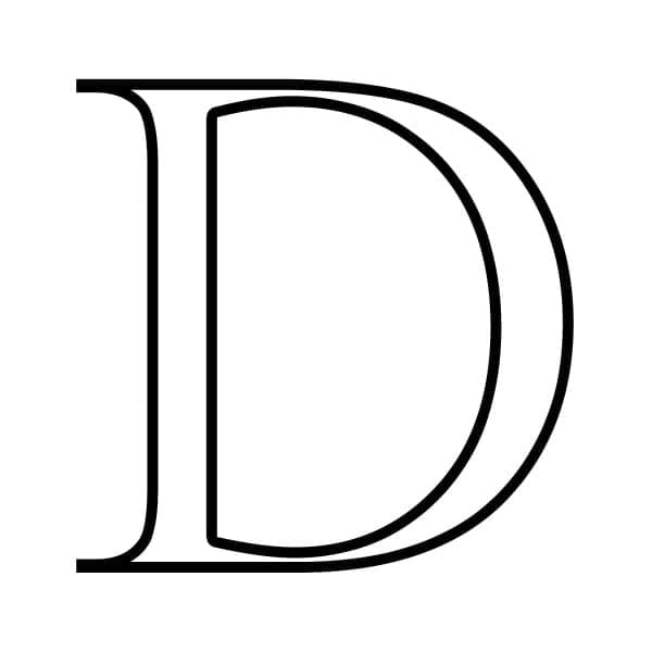Letter D Free coloring page - Download, Print or Color Online for Free