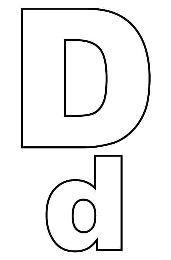 Letter D Free For Kids coloring page - Download, Print or Color Online ...