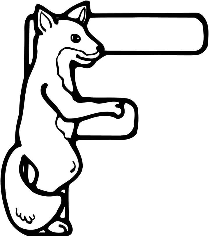 Letter F is For Fox coloring page - Download, Print or Color Online for