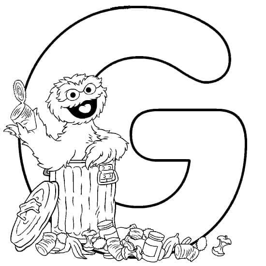 Letter G For Free coloring page - Download, Print or Color Online for Free