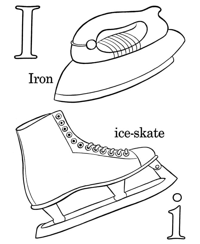 Letter I For Children coloring page