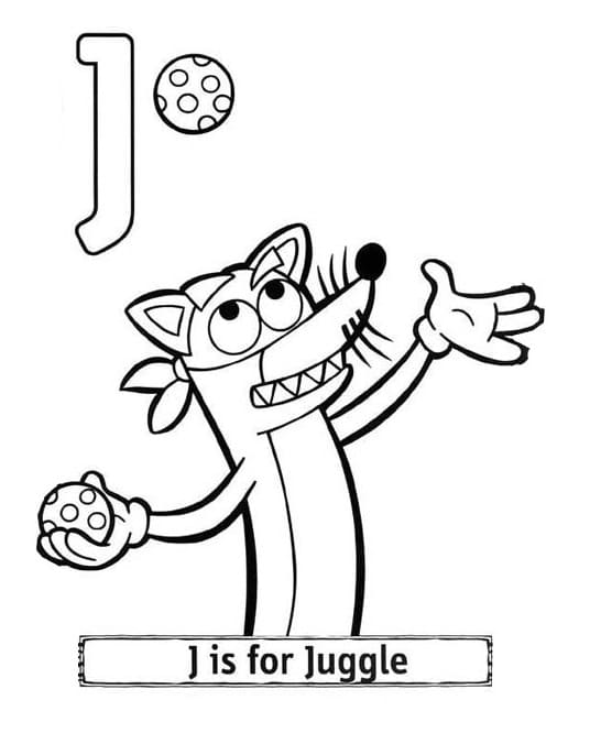 Letter J is For Jungle coloring page