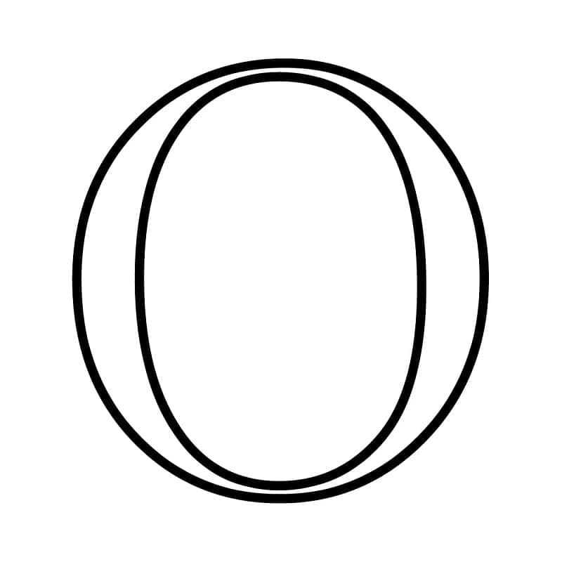 Letter O Free Printable coloring page