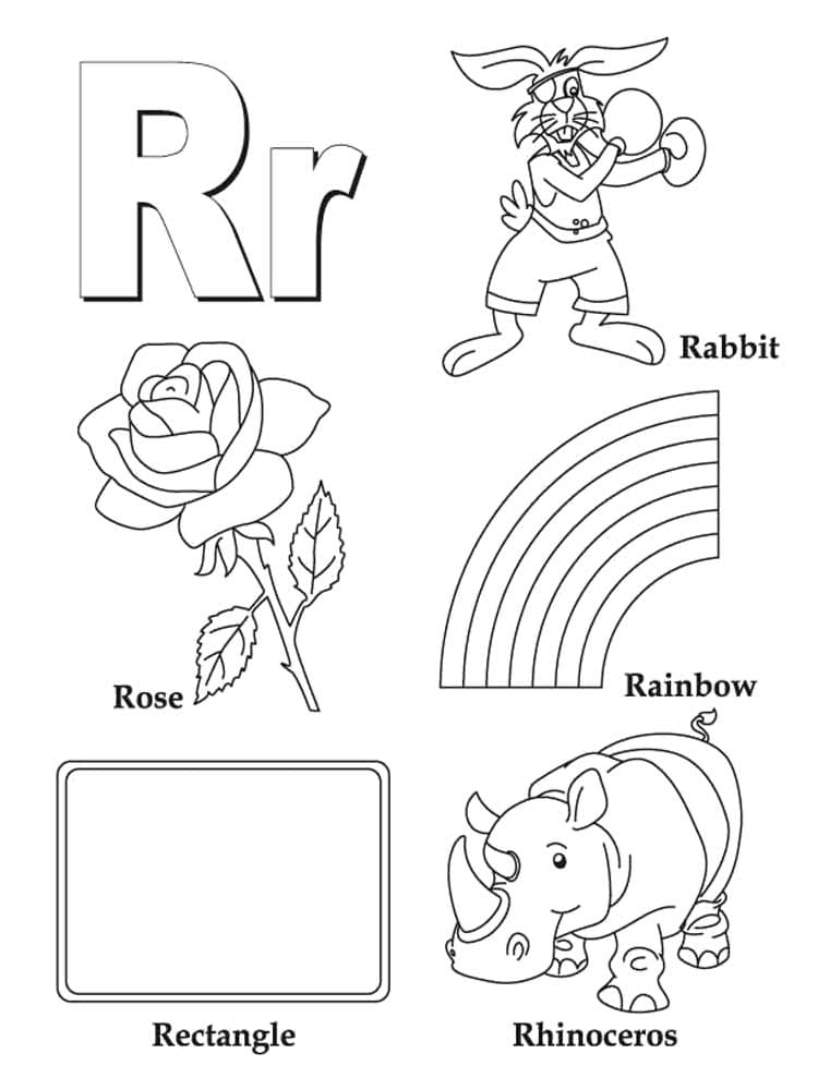 Letter R For Kids coloring page - Download, Print or Color Online for Free