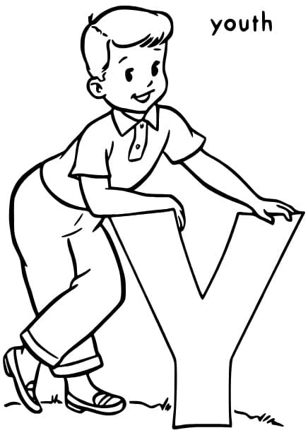 Letter Y is For Youth coloring page