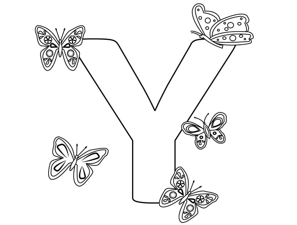 Letter Y Printable For Kids coloring page