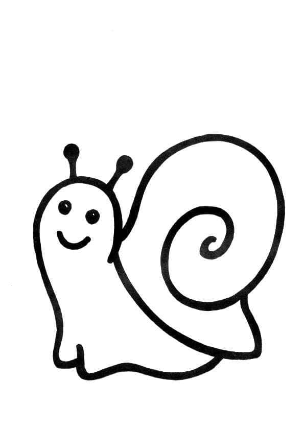 Little Cute Snail coloring page